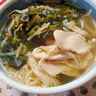 鶏のあっさり温そうめん